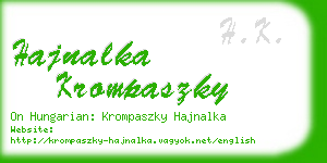 hajnalka krompaszky business card